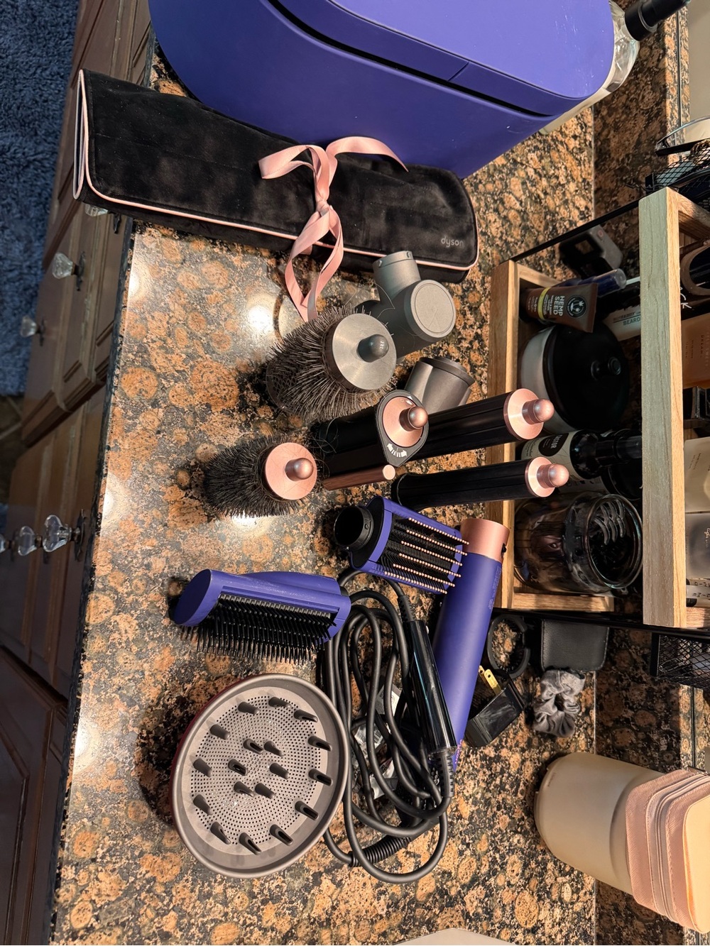 Dyson Purple and Rose Gold Multi-Attachment Hair Styler Set